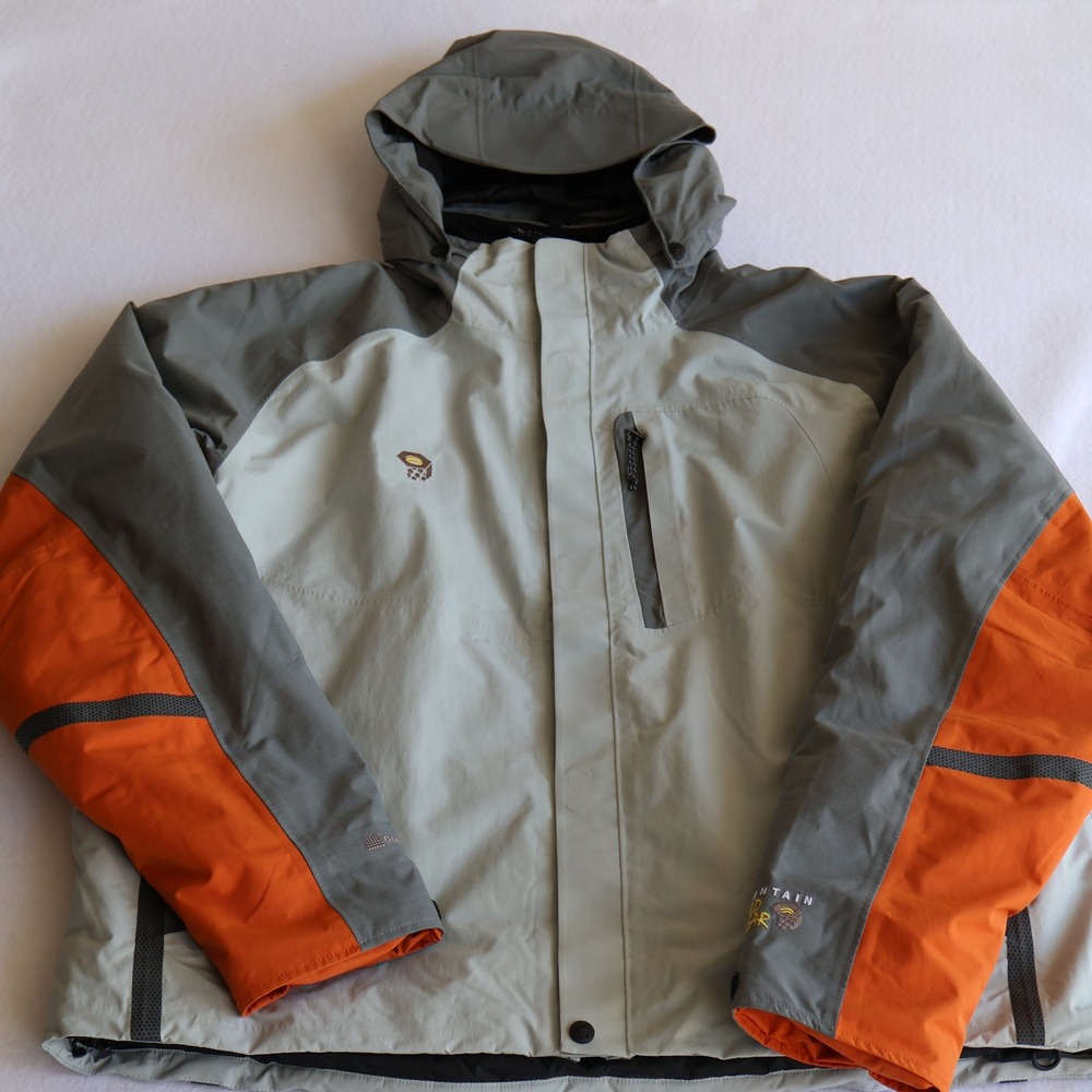 Mountain Hardwear Men's Outdoor Jacket XXL Orange Snow Primaloft Colorblock